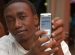 Steve Mutinda Kyalo demonstrates the MedAfrica smartphone app